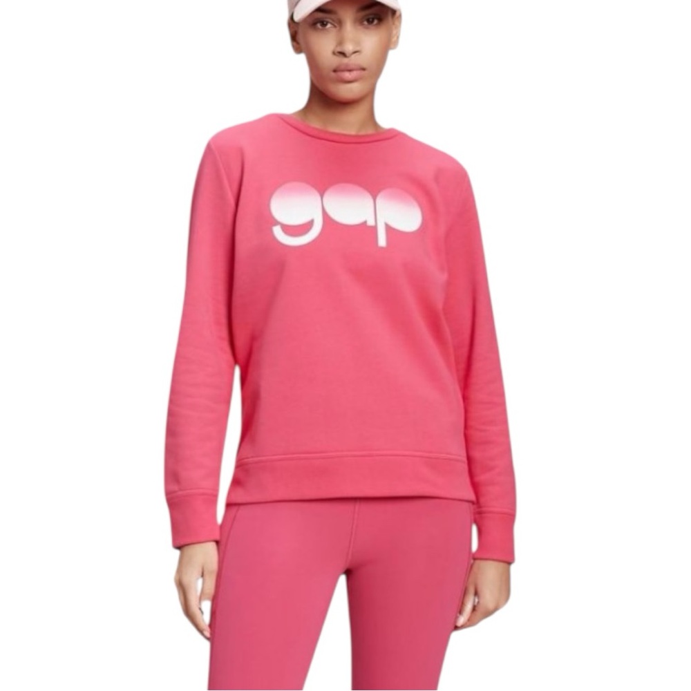 🌷GAP Pink Ombre Logo Sweatshirt XL Oversized Crewneck 3/$30